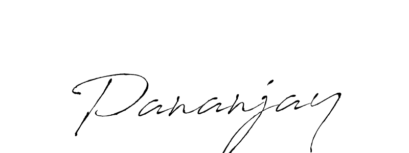 Make a beautiful signature design for name Pananjay. With this signature (Antro_Vectra) style, you can create a handwritten signature for free. Pananjay signature style 6 images and pictures png