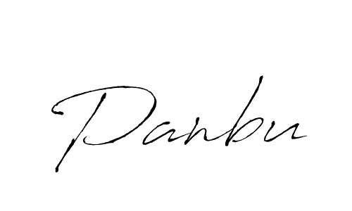 Design your own signature with our free online signature maker. With this signature software, you can create a handwritten (Antro_Vectra) signature for name Panbu. Panbu signature style 6 images and pictures png