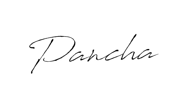 You should practise on your own different ways (Antro_Vectra) to write your name (Pancha) in signature. don't let someone else do it for you. Pancha signature style 6 images and pictures png