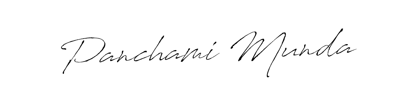 How to make Panchami Munda name signature. Use Antro_Vectra style for creating short signs online. This is the latest handwritten sign. Panchami Munda signature style 6 images and pictures png