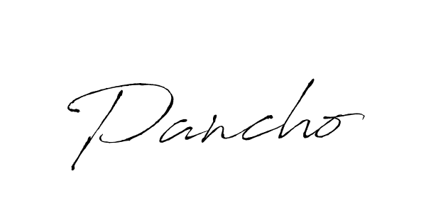 How to make Pancho signature? Antro_Vectra is a professional autograph style. Create handwritten signature for Pancho name. Pancho signature style 6 images and pictures png