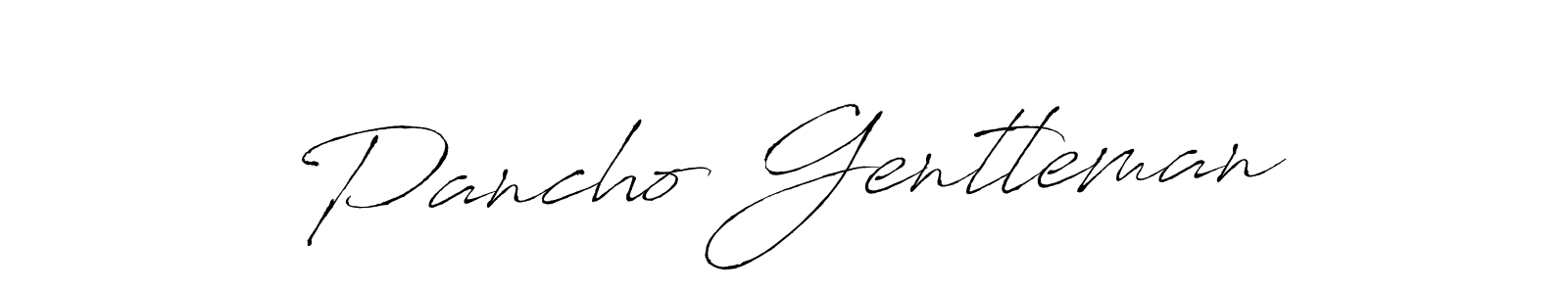 The best way (Antro_Vectra) to make a short signature is to pick only two or three words in your name. The name Pancho Gentleman include a total of six letters. For converting this name. Pancho Gentleman signature style 6 images and pictures png