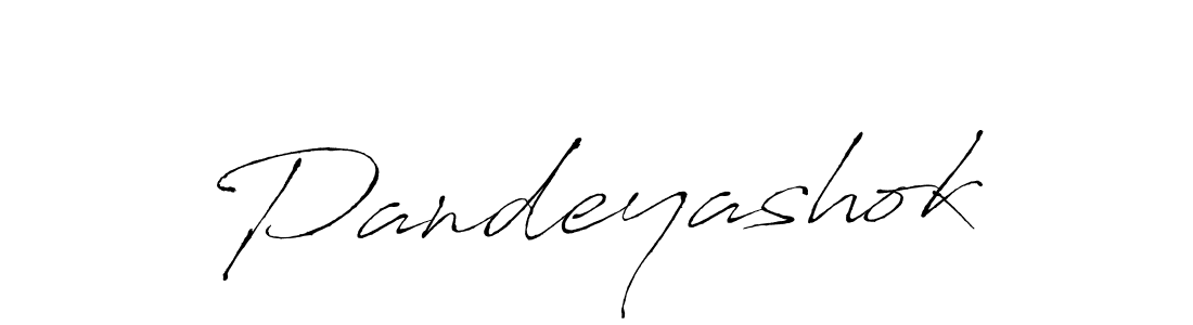 How to make Pandeyashok name signature. Use Antro_Vectra style for creating short signs online. This is the latest handwritten sign. Pandeyashok signature style 6 images and pictures png