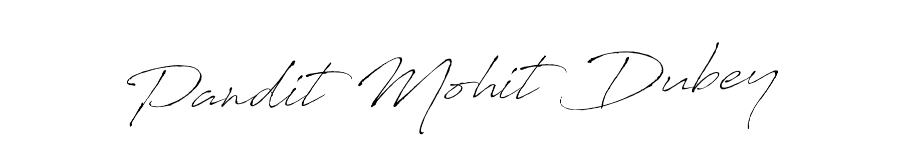 How to make Pandit Mohit Dubey name signature. Use Antro_Vectra style for creating short signs online. This is the latest handwritten sign. Pandit Mohit Dubey signature style 6 images and pictures png