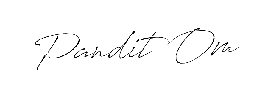 How to make Pandit Om signature? Antro_Vectra is a professional autograph style. Create handwritten signature for Pandit Om name. Pandit Om signature style 6 images and pictures png