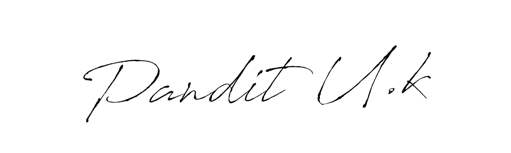 Design your own signature with our free online signature maker. With this signature software, you can create a handwritten (Antro_Vectra) signature for name Pandit U.k. Pandit U.k signature style 6 images and pictures png