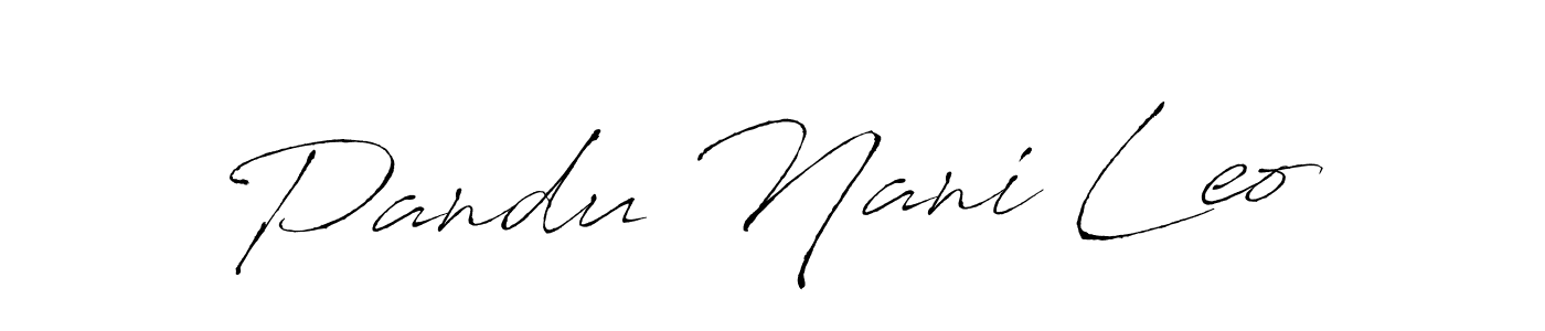 Make a short Pandu Nani Leo signature style. Manage your documents anywhere anytime using Antro_Vectra. Create and add eSignatures, submit forms, share and send files easily. Pandu Nani Leo signature style 6 images and pictures png