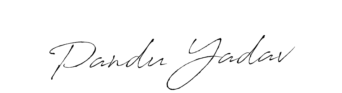 Design your own signature with our free online signature maker. With this signature software, you can create a handwritten (Antro_Vectra) signature for name Pandu Yadav. Pandu Yadav signature style 6 images and pictures png