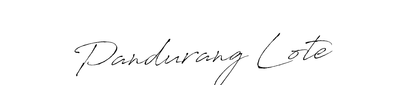 Design your own signature with our free online signature maker. With this signature software, you can create a handwritten (Antro_Vectra) signature for name Pandurang Lote. Pandurang Lote signature style 6 images and pictures png
