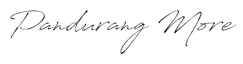 This is the best signature style for the Pandurang More name. Also you like these signature font (Antro_Vectra). Mix name signature. Pandurang More signature style 6 images and pictures png