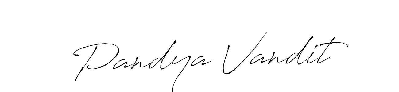 How to make Pandya Vandit name signature. Use Antro_Vectra style for creating short signs online. This is the latest handwritten sign. Pandya Vandit signature style 6 images and pictures png