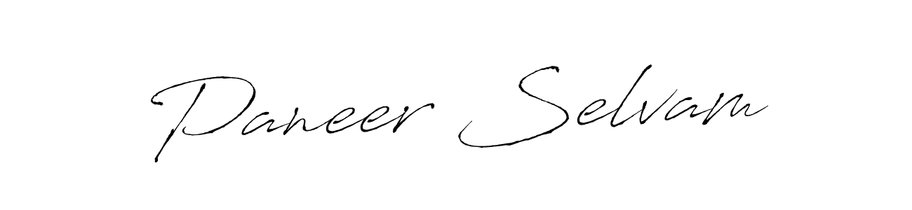 How to make Paneer Selvam signature? Antro_Vectra is a professional autograph style. Create handwritten signature for Paneer Selvam name. Paneer Selvam signature style 6 images and pictures png