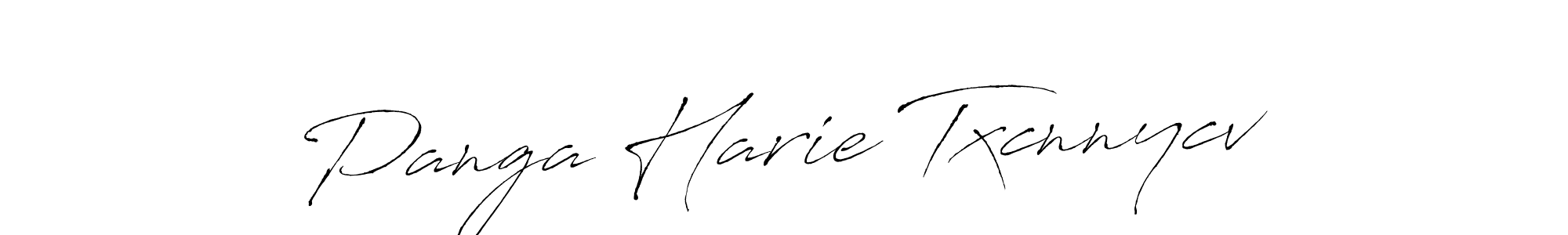 Make a beautiful signature design for name Panga Harie Txcnnycv. With this signature (Antro_Vectra) style, you can create a handwritten signature for free. Panga Harie Txcnnycv signature style 6 images and pictures png