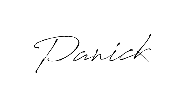 Make a beautiful signature design for name Panick. With this signature (Antro_Vectra) style, you can create a handwritten signature for free. Panick signature style 6 images and pictures png