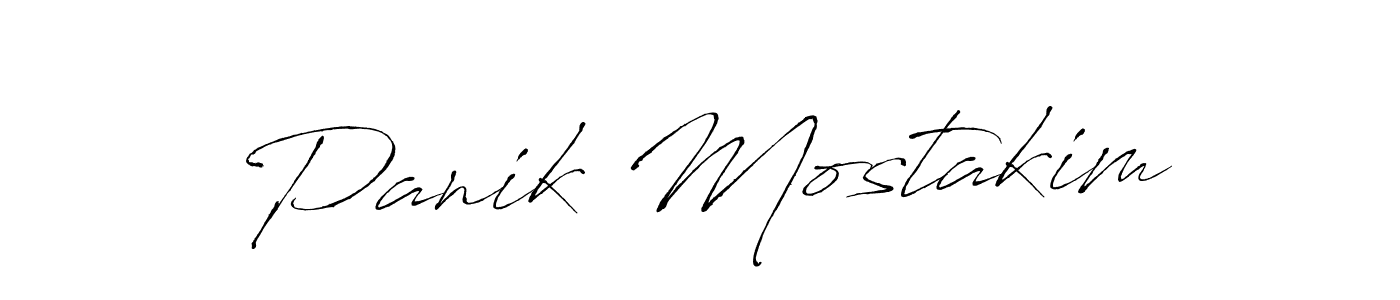 Panik Mostakim stylish signature style. Best Handwritten Sign (Antro_Vectra) for my name. Handwritten Signature Collection Ideas for my name Panik Mostakim. Panik Mostakim signature style 6 images and pictures png