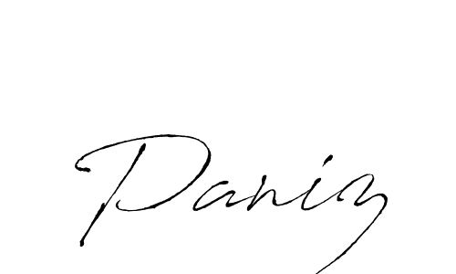 Also You can easily find your signature by using the search form. We will create Paniz name handwritten signature images for you free of cost using Antro_Vectra sign style. Paniz signature style 6 images and pictures png