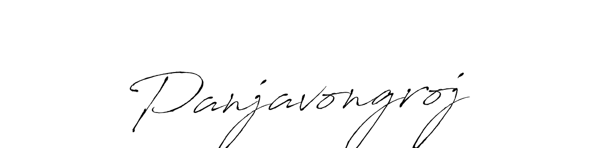 How to make Panjavongroj name signature. Use Antro_Vectra style for creating short signs online. This is the latest handwritten sign. Panjavongroj signature style 6 images and pictures png