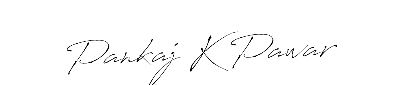 How to make Pankaj K Pawar name signature. Use Antro_Vectra style for creating short signs online. This is the latest handwritten sign. Pankaj K Pawar signature style 6 images and pictures png