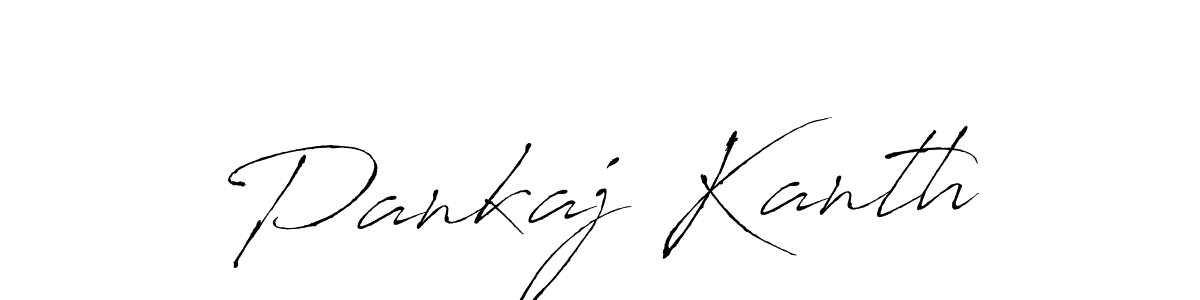 How to make Pankaj Kanth name signature. Use Antro_Vectra style for creating short signs online. This is the latest handwritten sign. Pankaj Kanth signature style 6 images and pictures png