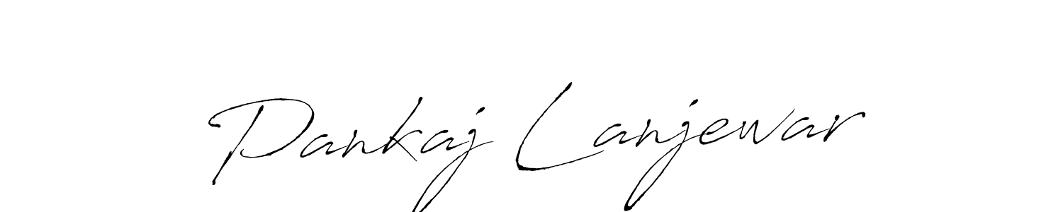 Pankaj Lanjewar stylish signature style. Best Handwritten Sign (Antro_Vectra) for my name. Handwritten Signature Collection Ideas for my name Pankaj Lanjewar. Pankaj Lanjewar signature style 6 images and pictures png