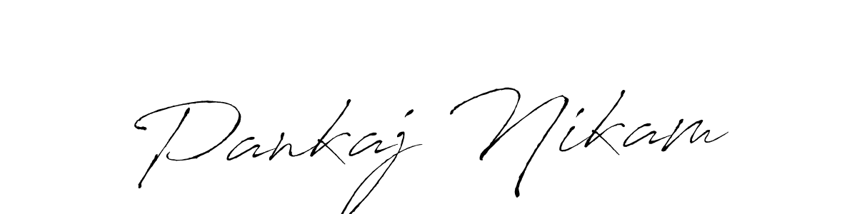 Also we have Pankaj Nikam name is the best signature style. Create professional handwritten signature collection using Antro_Vectra autograph style. Pankaj Nikam signature style 6 images and pictures png