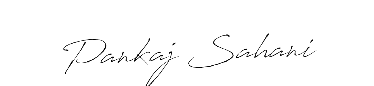 Make a beautiful signature design for name Pankaj Sahani. With this signature (Antro_Vectra) style, you can create a handwritten signature for free. Pankaj Sahani signature style 6 images and pictures png