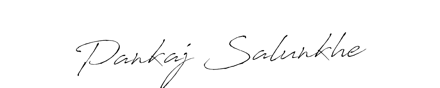 How to make Pankaj Salunkhe name signature. Use Antro_Vectra style for creating short signs online. This is the latest handwritten sign. Pankaj Salunkhe signature style 6 images and pictures png