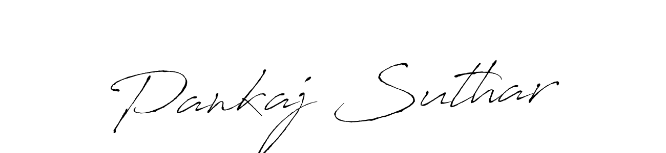 Pankaj Suthar stylish signature style. Best Handwritten Sign (Antro_Vectra) for my name. Handwritten Signature Collection Ideas for my name Pankaj Suthar. Pankaj Suthar signature style 6 images and pictures png