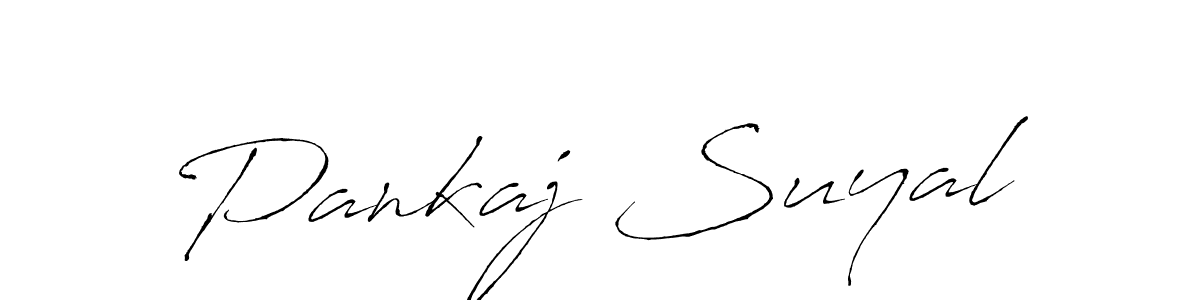 Pankaj Suyal stylish signature style. Best Handwritten Sign (Antro_Vectra) for my name. Handwritten Signature Collection Ideas for my name Pankaj Suyal. Pankaj Suyal signature style 6 images and pictures png