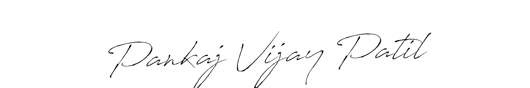 Make a beautiful signature design for name Pankaj Vijay Patil. With this signature (Antro_Vectra) style, you can create a handwritten signature for free. Pankaj Vijay Patil signature style 6 images and pictures png