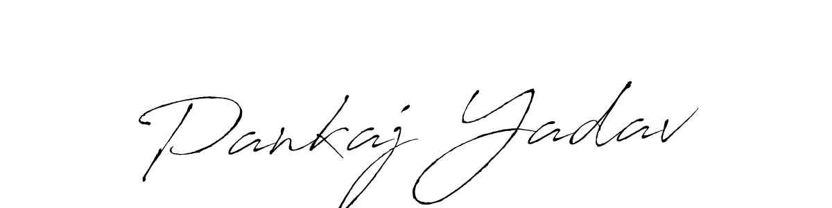 How to make Pankaj Yadav name signature. Use Antro_Vectra style for creating short signs online. This is the latest handwritten sign. Pankaj Yadav signature style 6 images and pictures png