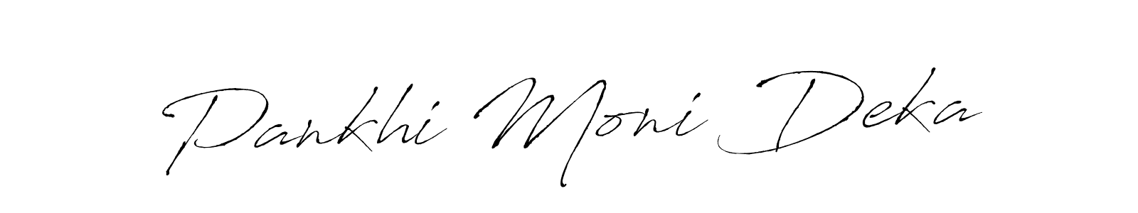 How to make Pankhi Moni Deka name signature. Use Antro_Vectra style for creating short signs online. This is the latest handwritten sign. Pankhi Moni Deka signature style 6 images and pictures png