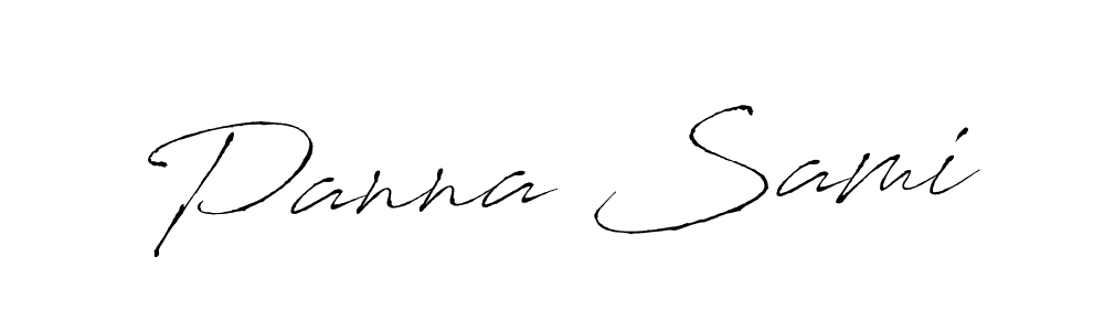 Design your own signature with our free online signature maker. With this signature software, you can create a handwritten (Antro_Vectra) signature for name Panna Sami. Panna Sami signature style 6 images and pictures png