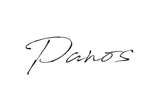 Make a beautiful signature design for name Panos. With this signature (Antro_Vectra) style, you can create a handwritten signature for free. Panos signature style 6 images and pictures png