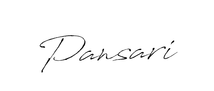 Create a beautiful signature design for name Pansari. With this signature (Antro_Vectra) fonts, you can make a handwritten signature for free. Pansari signature style 6 images and pictures png