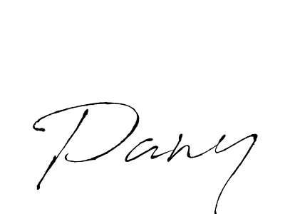Use a signature maker to create a handwritten signature online. With this signature software, you can design (Antro_Vectra) your own signature for name Pany. Pany signature style 6 images and pictures png