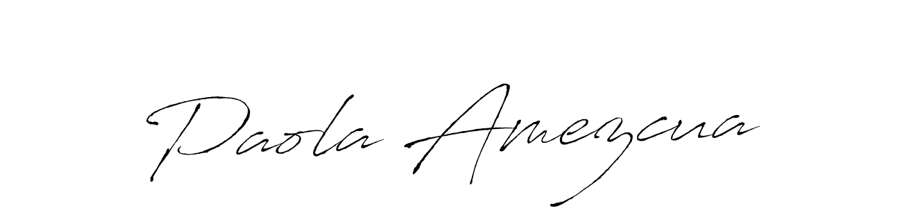 Create a beautiful signature design for name Paola Amezcua. With this signature (Antro_Vectra) fonts, you can make a handwritten signature for free. Paola Amezcua signature style 6 images and pictures png