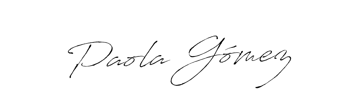 Create a beautiful signature design for name Paola Gómez. With this signature (Antro_Vectra) fonts, you can make a handwritten signature for free. Paola Gómez signature style 6 images and pictures png