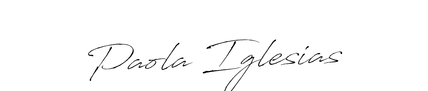 Design your own signature with our free online signature maker. With this signature software, you can create a handwritten (Antro_Vectra) signature for name Paola Iglesias. Paola Iglesias signature style 6 images and pictures png