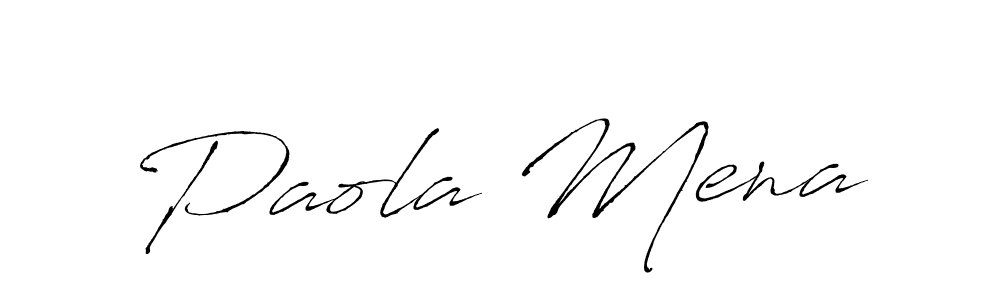 Make a beautiful signature design for name Paola Mena. With this signature (Antro_Vectra) style, you can create a handwritten signature for free. Paola Mena signature style 6 images and pictures png