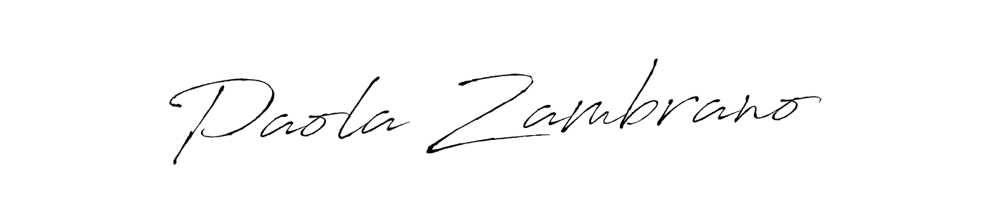 Design your own signature with our free online signature maker. With this signature software, you can create a handwritten (Antro_Vectra) signature for name Paola Zambrano. Paola Zambrano signature style 6 images and pictures png