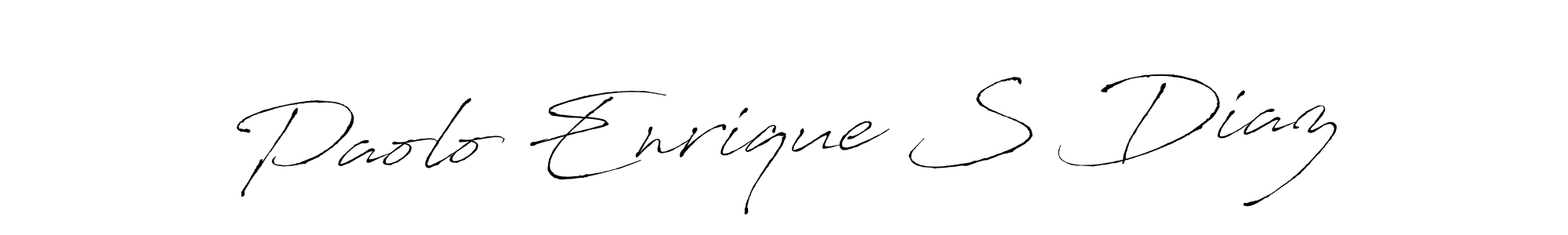 How to make Paolo Enrique S Diaz name signature. Use Antro_Vectra style for creating short signs online. This is the latest handwritten sign. Paolo Enrique S Diaz signature style 6 images and pictures png