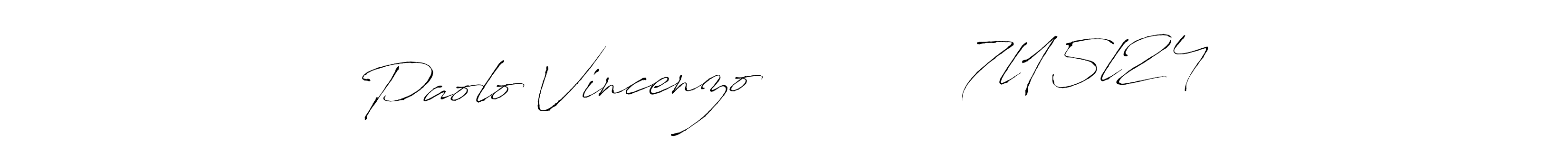 Design your own signature with our free online signature maker. With this signature software, you can create a handwritten (Antro_Vectra) signature for name Paolo Vincenzo            7l15l24. Paolo Vincenzo            7l15l24 signature style 6 images and pictures png