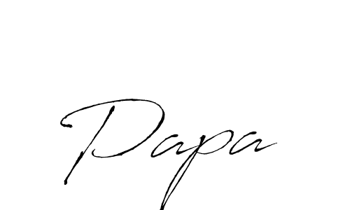 Design your own signature with our free online signature maker. With this signature software, you can create a handwritten (Antro_Vectra) signature for name Papa . Papa  signature style 6 images and pictures png