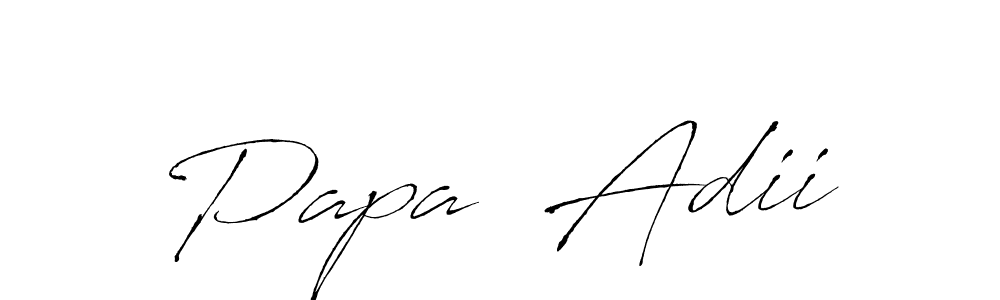 Create a beautiful signature design for name Papa  Adii. With this signature (Antro_Vectra) fonts, you can make a handwritten signature for free. Papa  Adii signature style 6 images and pictures png