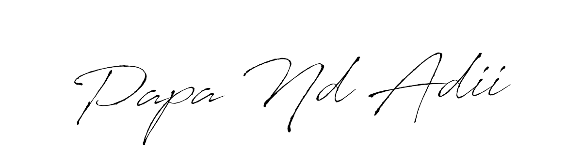 if you are searching for the best signature style for your name Papa Nd Adii. so please give up your signature search. here we have designed multiple signature styles  using Antro_Vectra. Papa Nd Adii signature style 6 images and pictures png