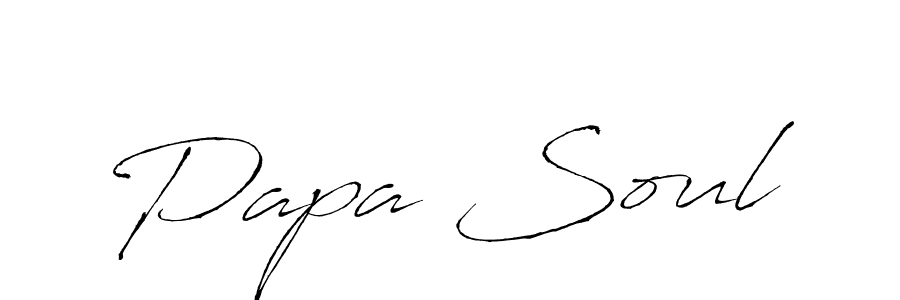 Use a signature maker to create a handwritten signature online. With this signature software, you can design (Antro_Vectra) your own signature for name Papa Soul. Papa Soul signature style 6 images and pictures png