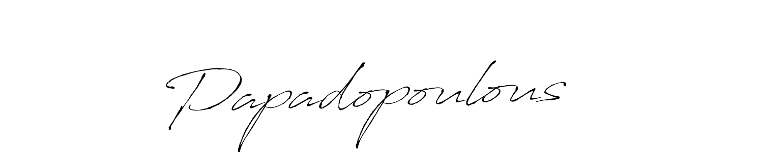 Design your own signature with our free online signature maker. With this signature software, you can create a handwritten (Antro_Vectra) signature for name Papadopoulous  . Papadopoulous   signature style 6 images and pictures png