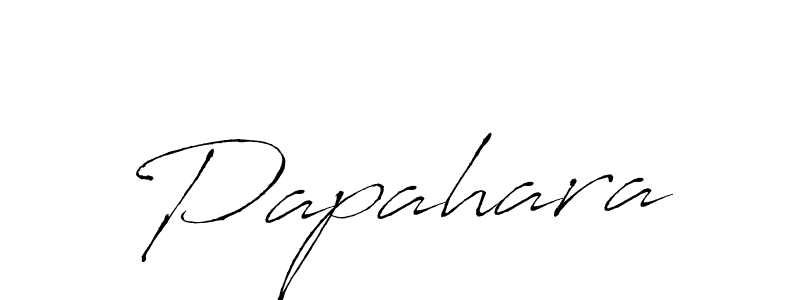 Design your own signature with our free online signature maker. With this signature software, you can create a handwritten (Antro_Vectra) signature for name Papahara. Papahara signature style 6 images and pictures png