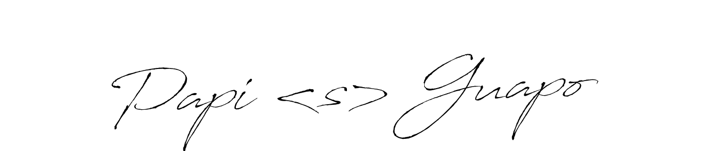 Use a signature maker to create a handwritten signature online. With this signature software, you can design (Antro_Vectra) your own signature for name Papi <s> Guapo. Papi <s> Guapo signature style 6 images and pictures png